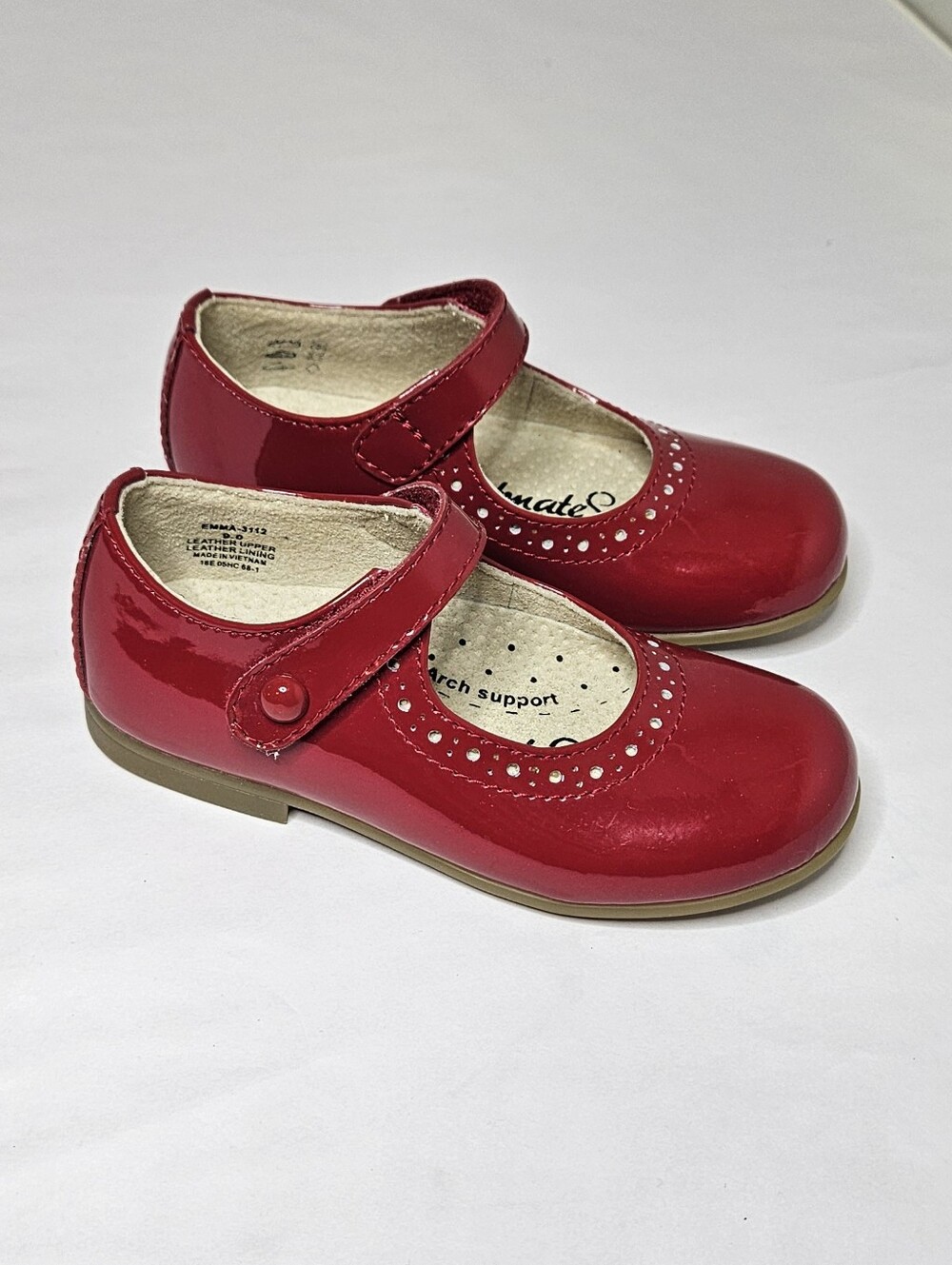 Footnotes Emma Mary Jane Shoes Toddler 9 Red Patent Leather